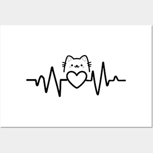 Cat Heartbeat Posters and Art